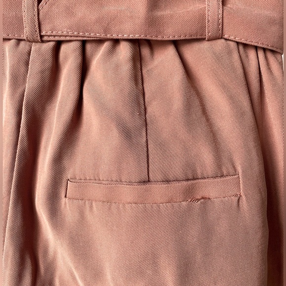 Dynamite High-waisted Paperbag Pants with Removable Belt in Dusty Rose - Picture 5 of 5